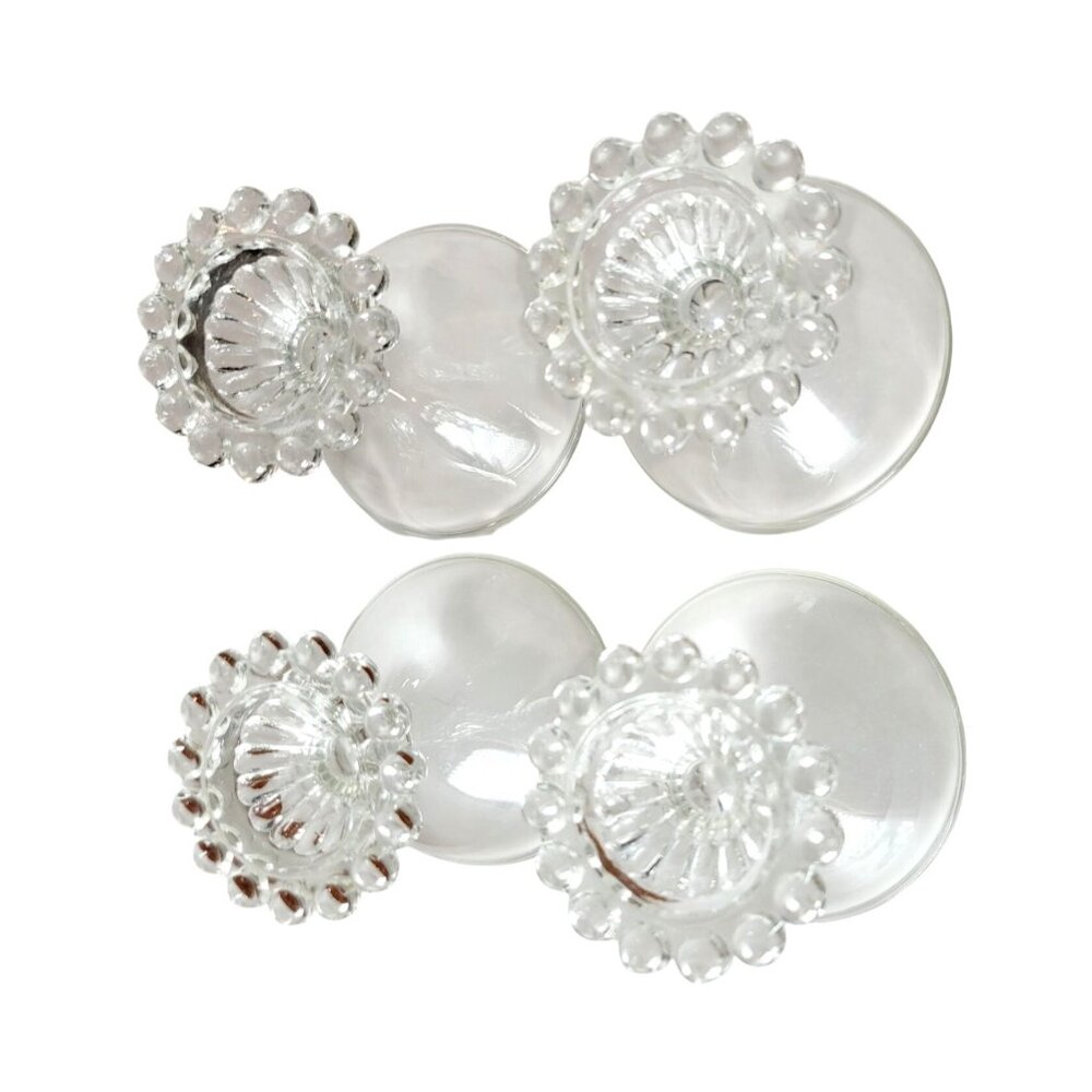 Vintage Anchor Hocking Berwick Boopie Clear Glass Sherbet Dessert Cups Set Of 4 - Picture 3 of 7